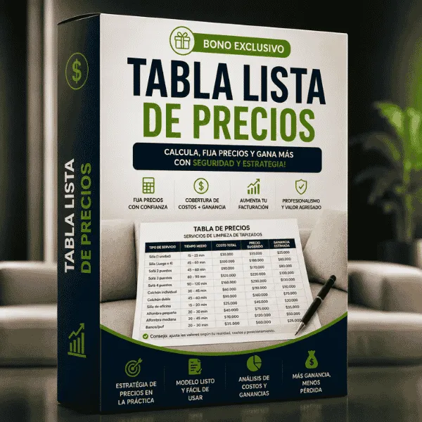 Tabla de Precios Lista para Usar